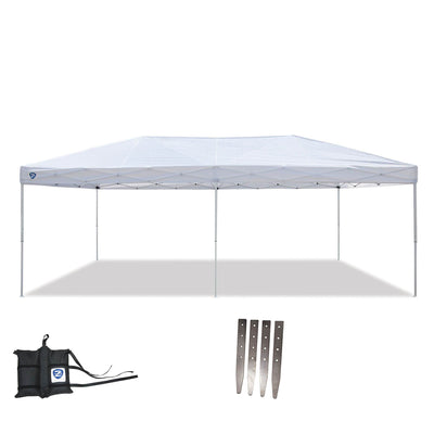 Z Shade 20 x 10' Everest Camping Canopy & 4 Pack Stake Kit & Leg Weight Bags