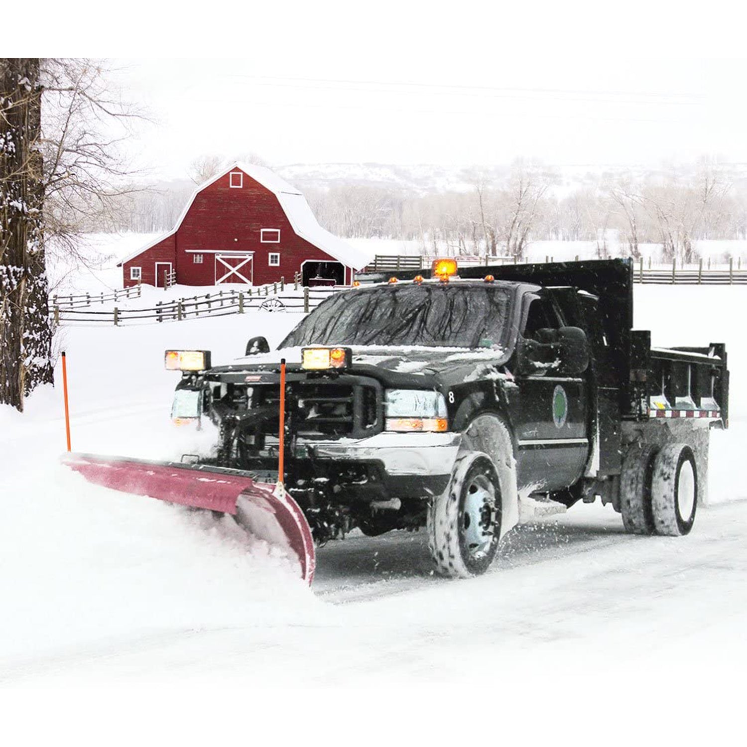 Buyers Products Bolt On Snow Plow Bumper Marker Sight Guides w/ Hardware, Orange - VMInnovations