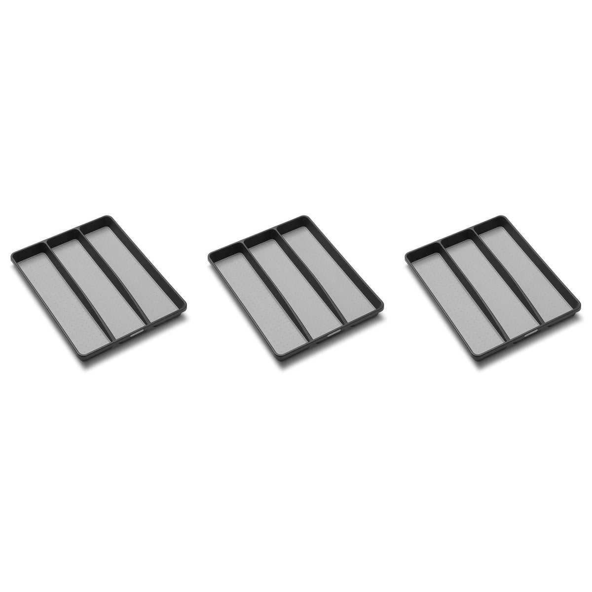 MadeSmart Large Kitchen 3 Compartment Utensil Tray Drawer Organizer (3 Pack)
