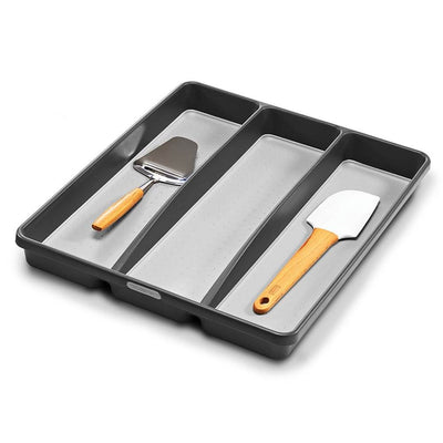 MadeSmart Large Kitchen 3 Compartment Utensil Tray Drawer Organizer (4 Pack)
