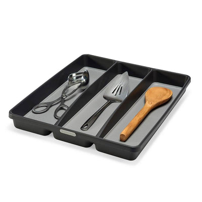 MadeSmart Large Kitchen 3 Compartment Utensil Tray Drawer Organizer (4 Pack)