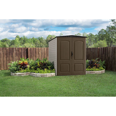 Rubbermaid 5'x6' Outdoor Gardening & Tools Vertical Storage Shed and Accessories