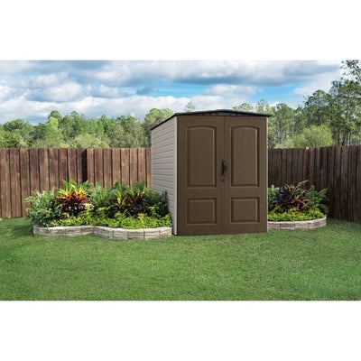 Rubbermaid 5x6 Ft Outdoor Garden Tool Vertical Storage Shed & Shelf Accessories