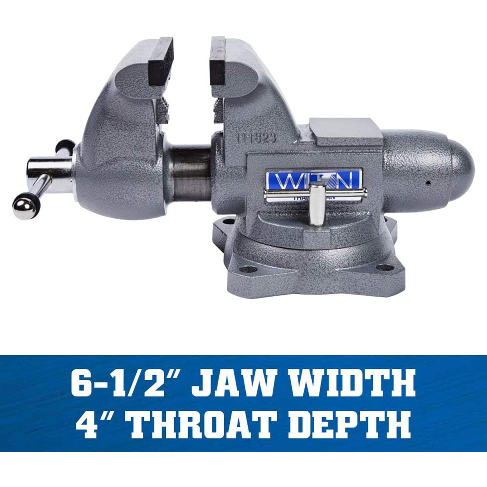 Wilton Tradesman 6.5in Jaw Width Steel Swivel Base Anvil Bench Vise (Open Box)