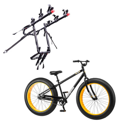 Mongoose 26" Brutus Mens Alloy All Terrain Mountain Bike & 3 Bike Car Trunk Rack
