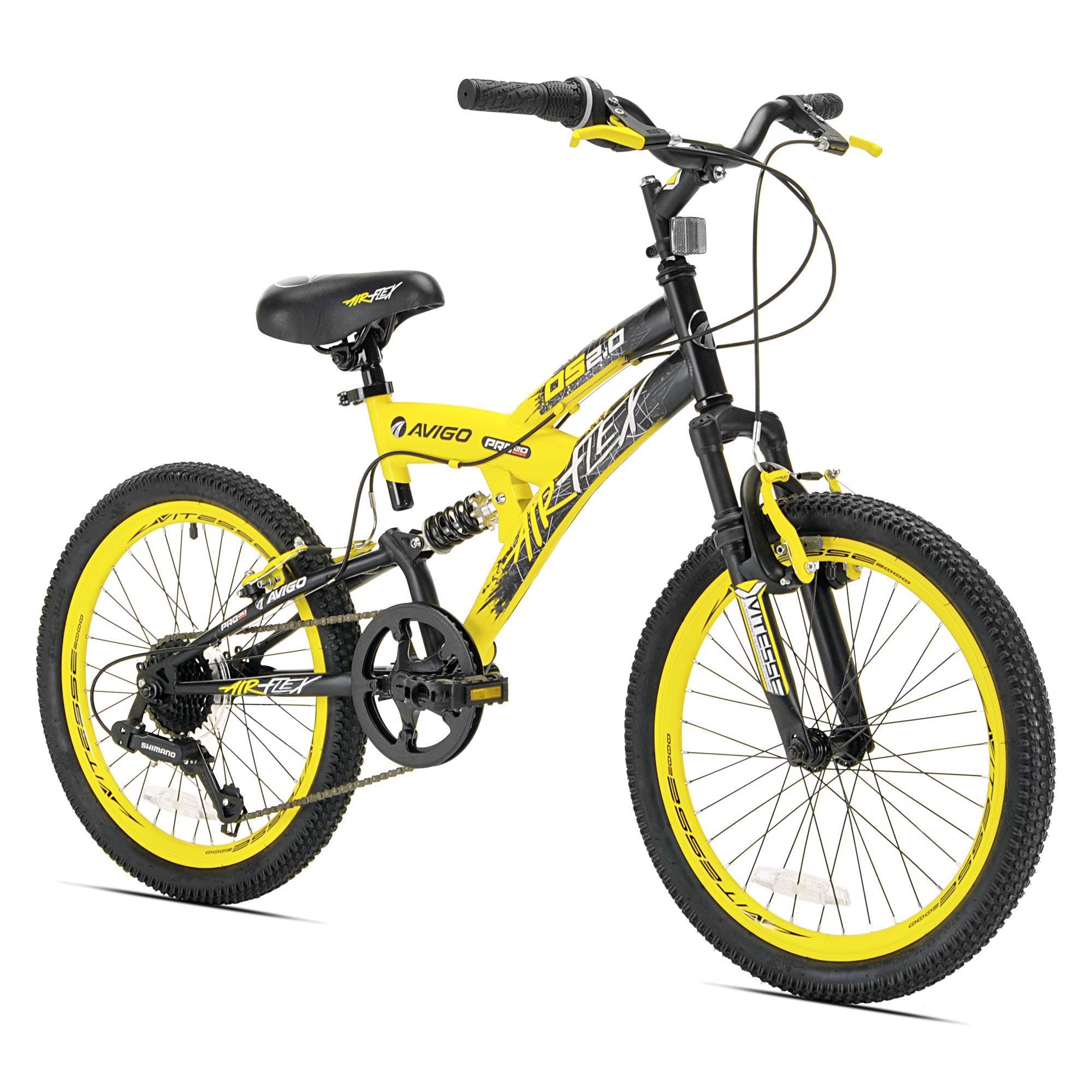 Kent Bikes Avigo Air Flex Steel 20 Inch Boys BMX Bike & 2 Bike Car Rack & Helmet