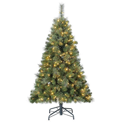 Home Heritage 5' Cascade Cashmere Christmas Tree w/ Changing Lights (Used)