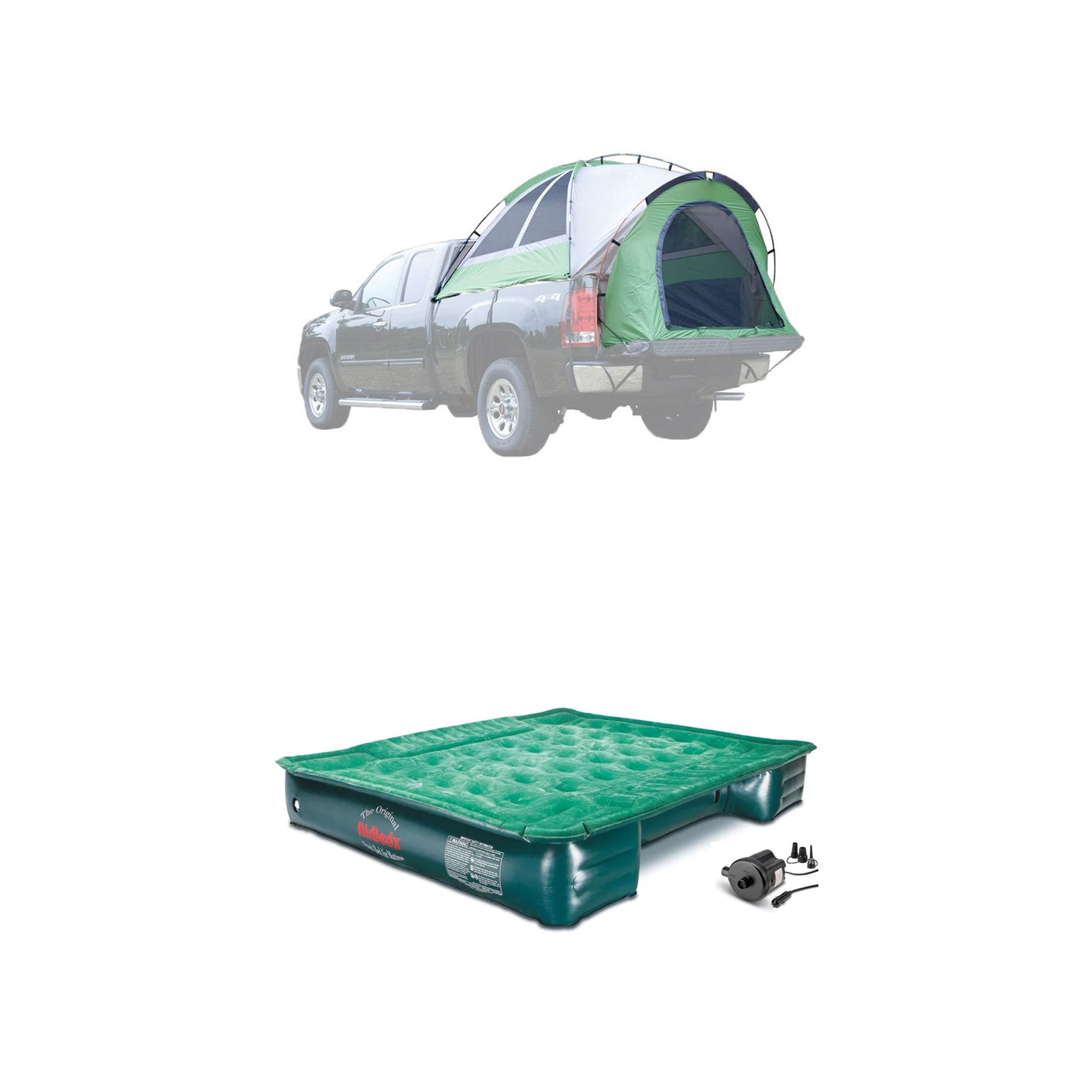 Napier Easy Setup Truck Bed Tent w/ GrayAirBedz Pickup Truck Air Mattress