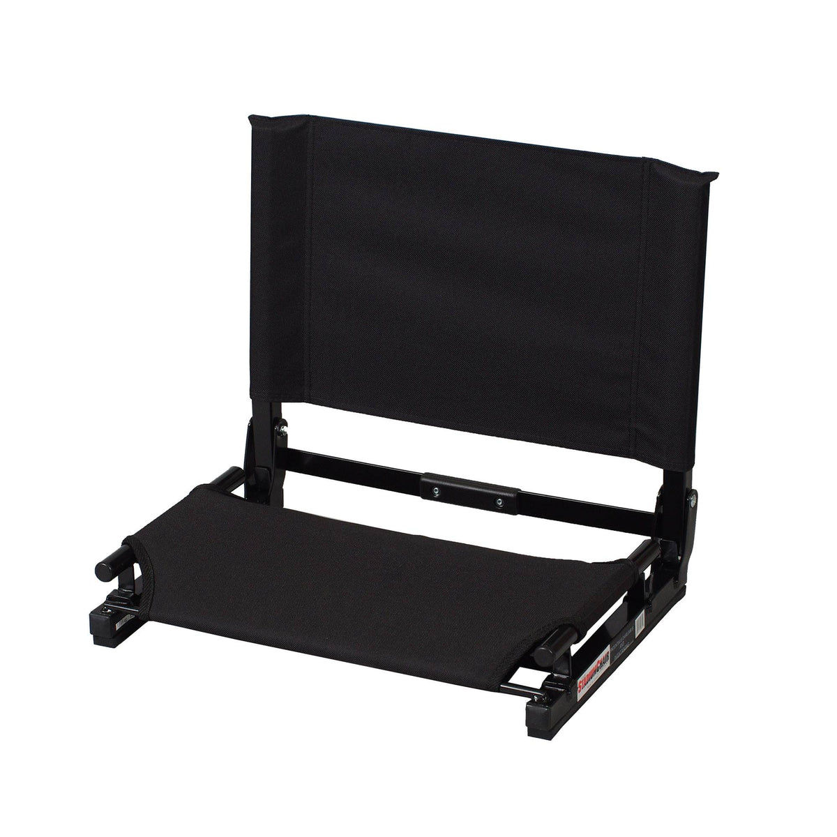 Stadium Chair Game Changer Portable Folding Canvas Bleacher Cushion Seat, Black