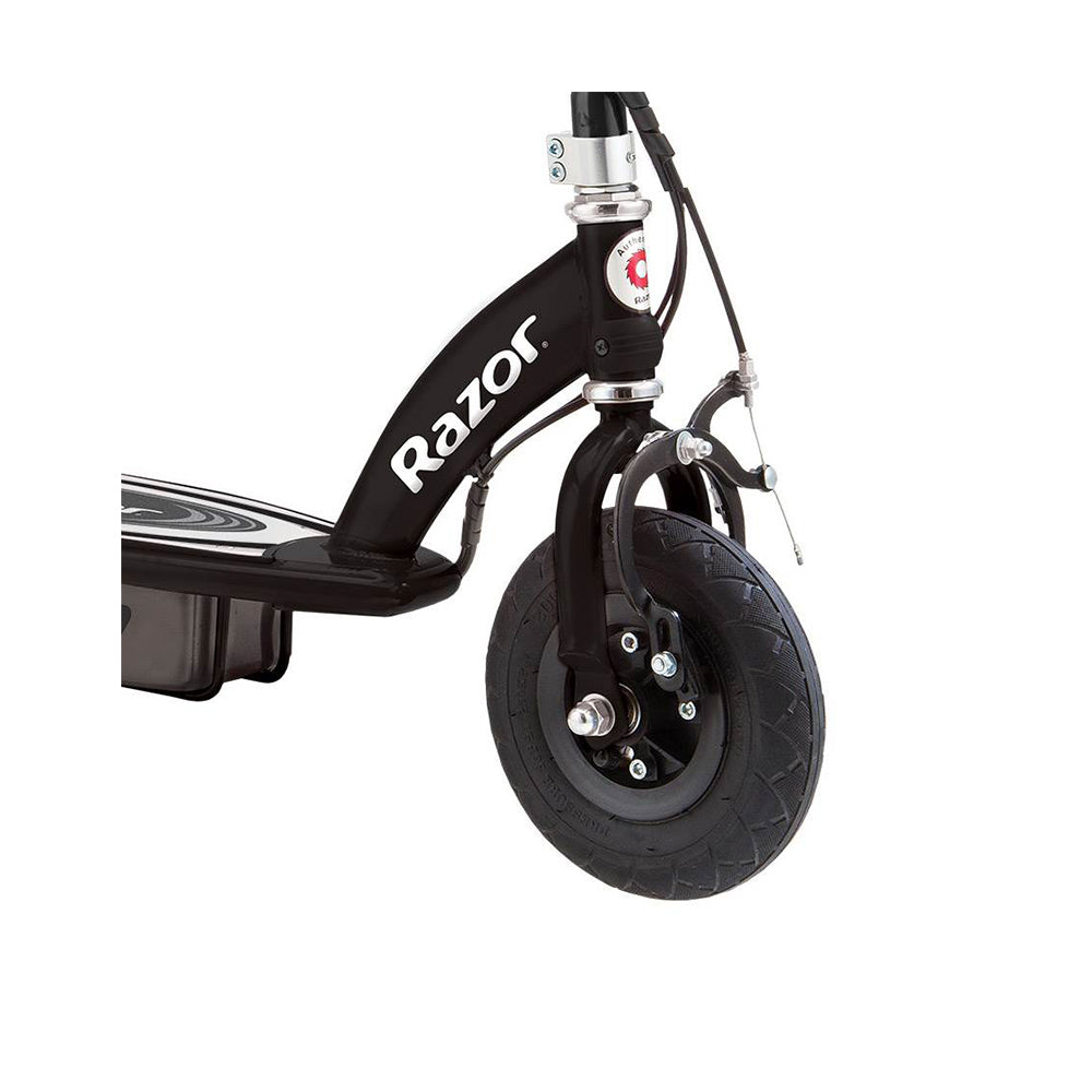Razor E100 Kids Motorized 24V Electric Ride-On Scooter with Youth Helmet, Black