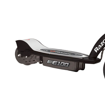Razor E100 Kids Motorized 24V Electric Ride-On Scooter w/ Helmet and Pads, Black