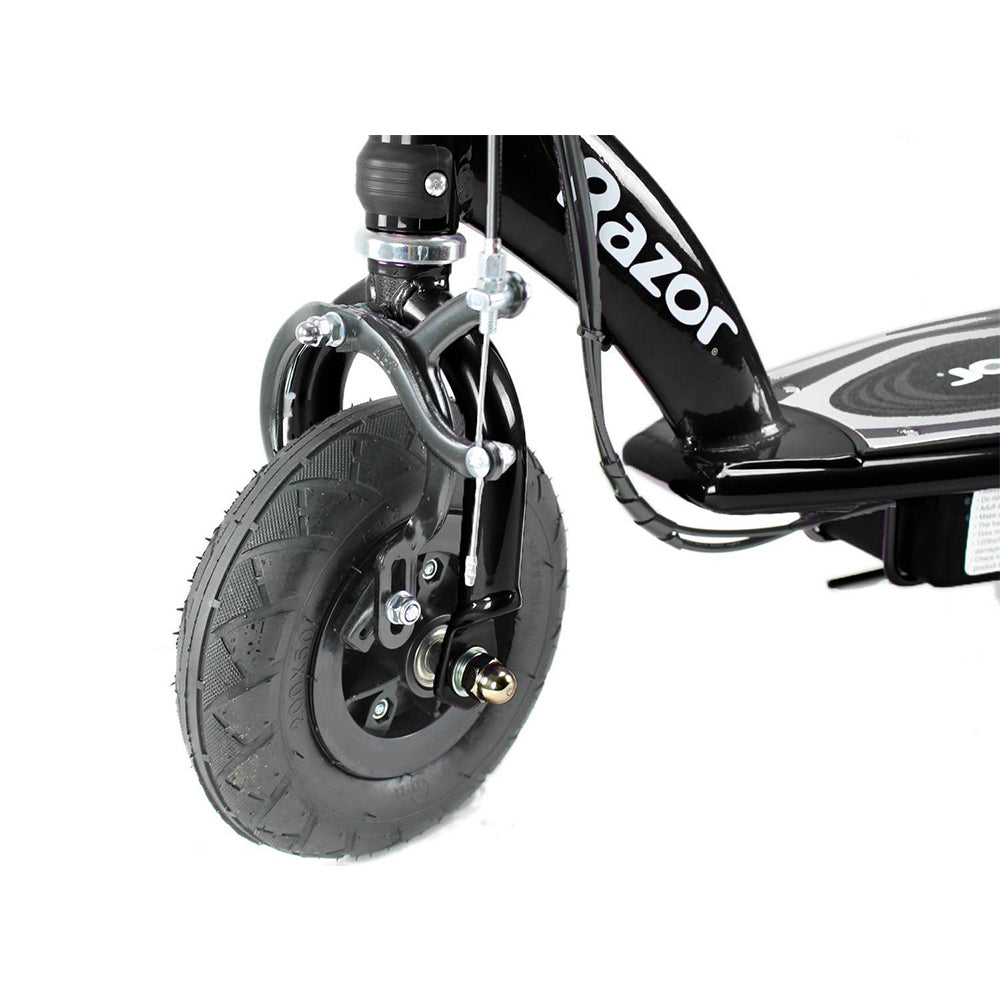 Razor E100 Kids Motorized 24V Electric Ride-On Scooter with Youth Helmet, Black