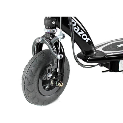 Razor E100 Kids Motorized 24V Electric Ride-On Scooter with Youth Helmet, Black