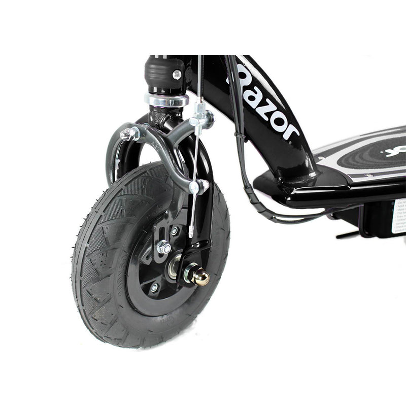 Razor E100 Kids Motorized 24V Electric Ride-On Scooter w/ Helmet and Pads, Black