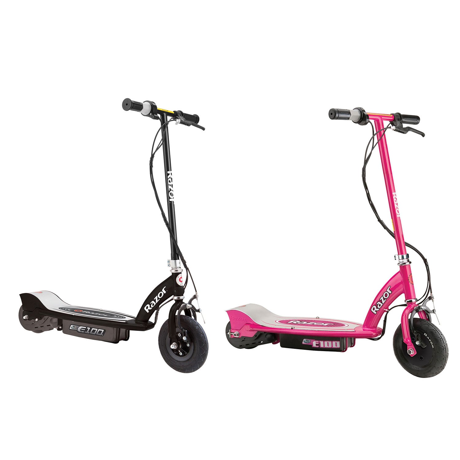 Razor E100 Kid Ride On 24V Motorized Electric Powered Scooters, Black & Pink