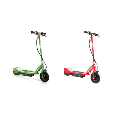 Razor E100 Kids Motorized 24 Volt Electric Powered Scooter, 1 Green and 1 Red