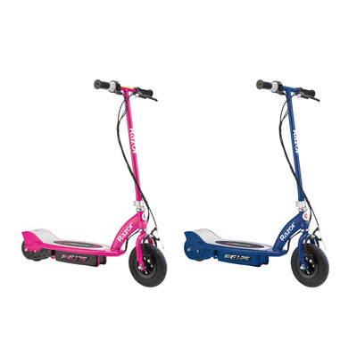 Razor E175 & E125 Kids  24V Motorized Battery Powered Scooter Toy, Pink & Blue - VMInnovations