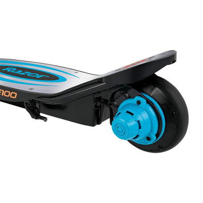 Razor Power Core E100 Kids Electric Powered Kick Start Scooter, Blue (For Parts)