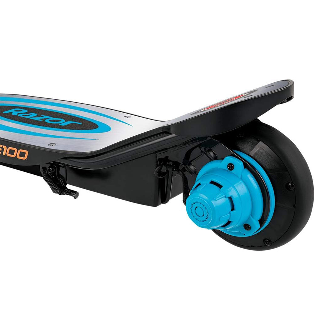 Razor Power Core E100 Electric Kids Scooter with 8" Front Pneumatic Tire, Blue
