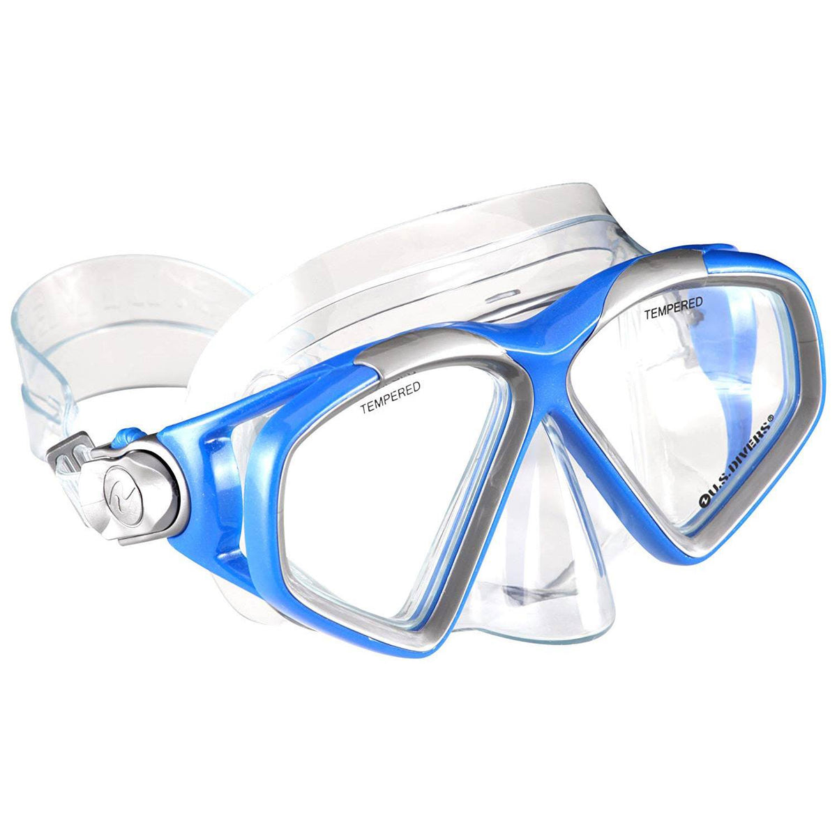 U.S. Divers Cozumel M/L Snorkeling Set with Travel Bag, Blue (Open Box)