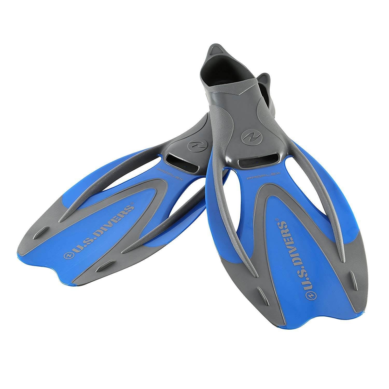 U.S. Divers Proflex Fx Size Small Diving and Swimming Fins, Blue/Gray (Open Box)