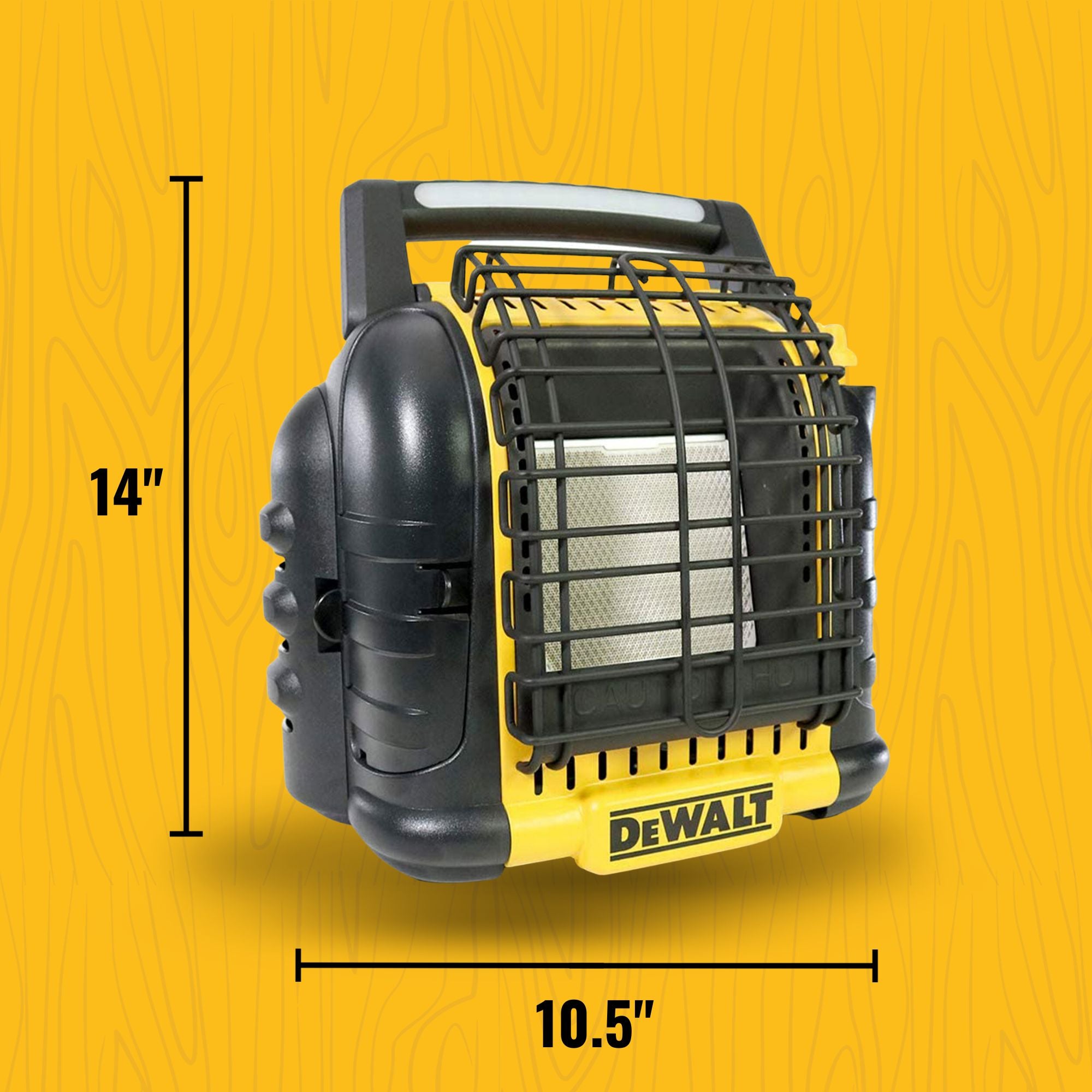 Dewalt 12,000 BTU Portable Cordless Heavy Duty Radiant Heater, Black (For Parts) - VMInnovations