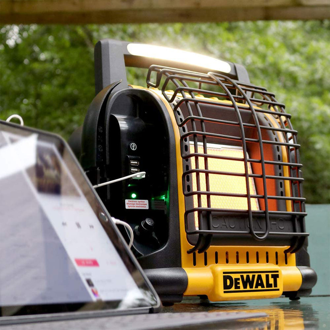 Dewalt 12,000 BTU Portable Cordless Heavy Duty Radiant Heater, Black (Used)