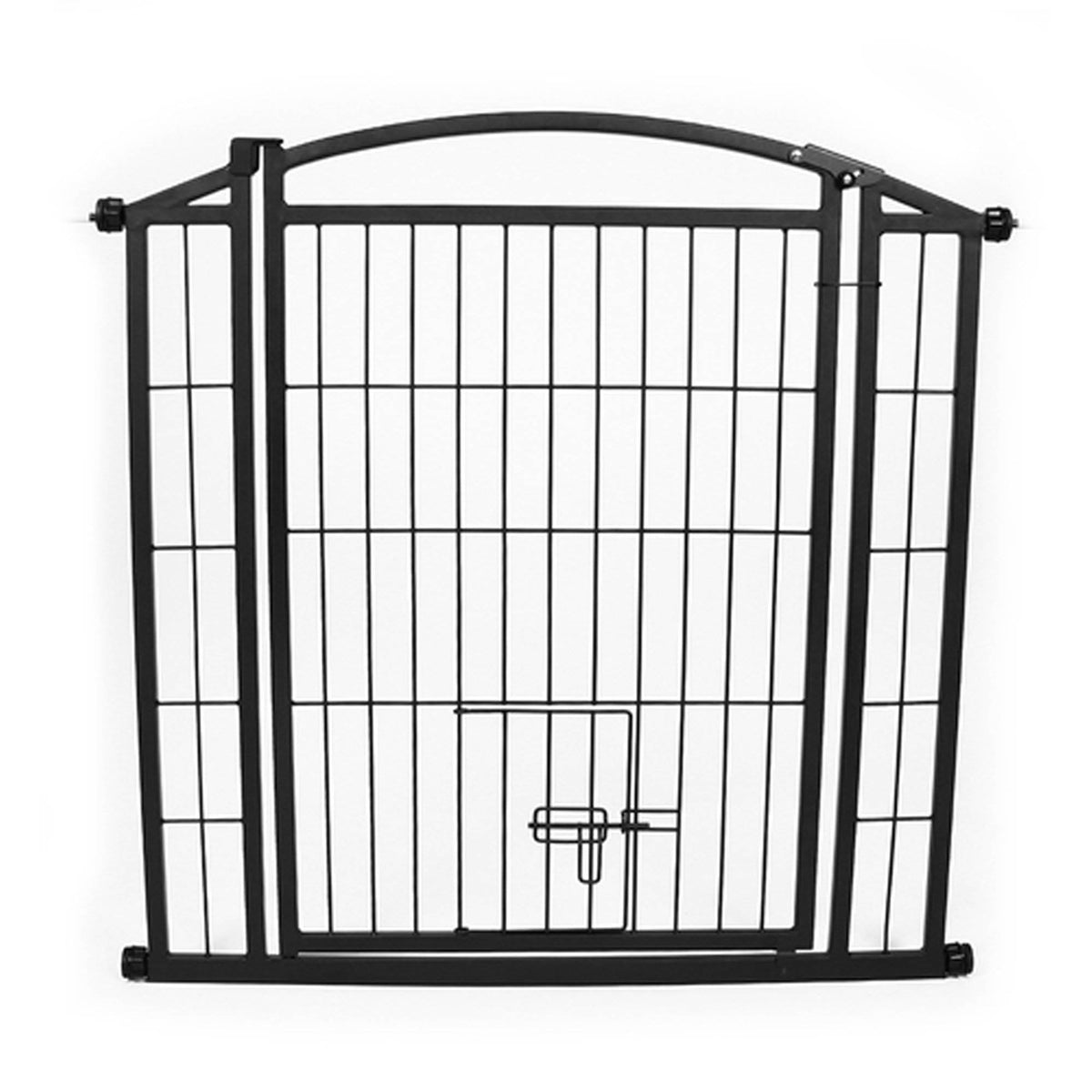 Carlson 33 Inch Metal Adjustable Dog Pet Puppy Gate for Porch & Patio, Graphite