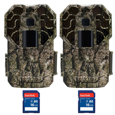 Stealth Cam G45NGX Camo Hunting Trail Camera (2 Pack) + 16GB SD Card (2 Pack)