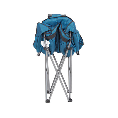 Mac Sports Folding Portable Padded Outdoor Club Camping Chair with Bag, Blue