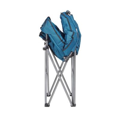 Mac Sports Folding Padded Outdoor Club Camping Chair with Bag, Blue (Used) - VMInnovations
