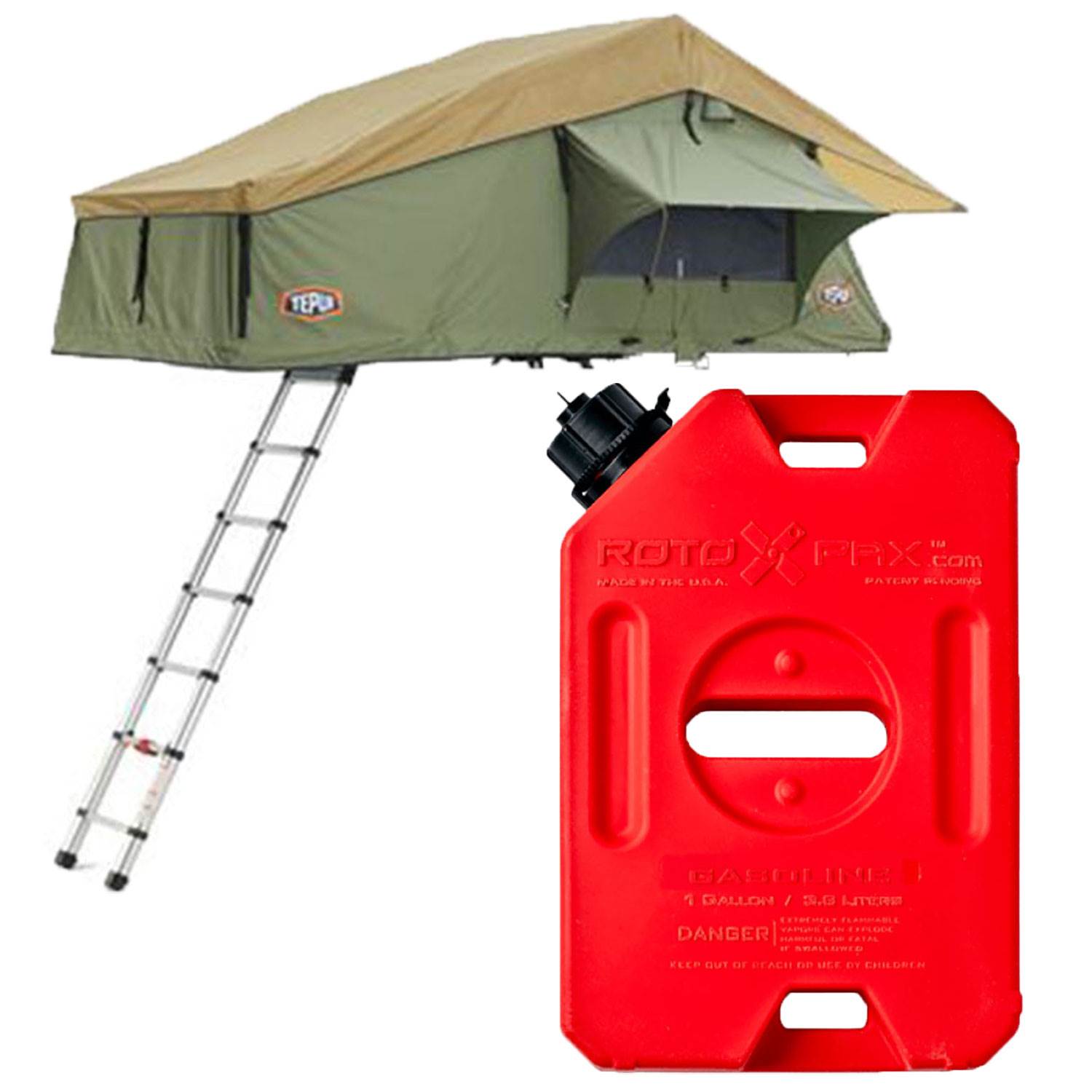 Tepui Explorer Autana 3 Person Car Camp Roof Top Tent & 1 Gallon Gas Container