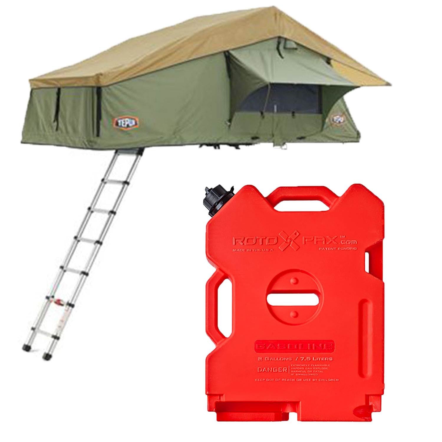 Tepui Explorer Autana 3 Person Car Camp Roof Top Tent & 2 Gallon Gas Container