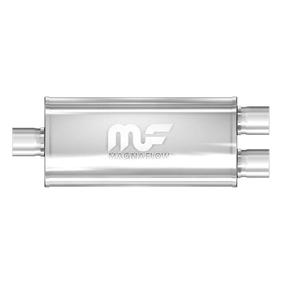 MagnaFlow 5x8" Oval Single In Dual Out Performance Truck Muffler (Open Box)