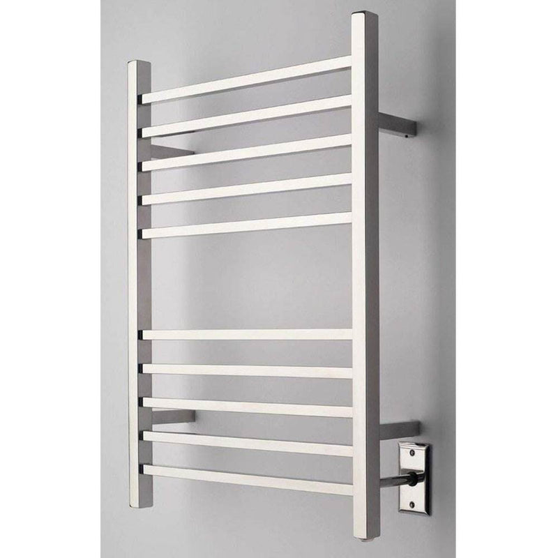 Amba RSWH-B Radiant 10 Bar Hardwired Square Heated Double Towel Warmer, Brushed