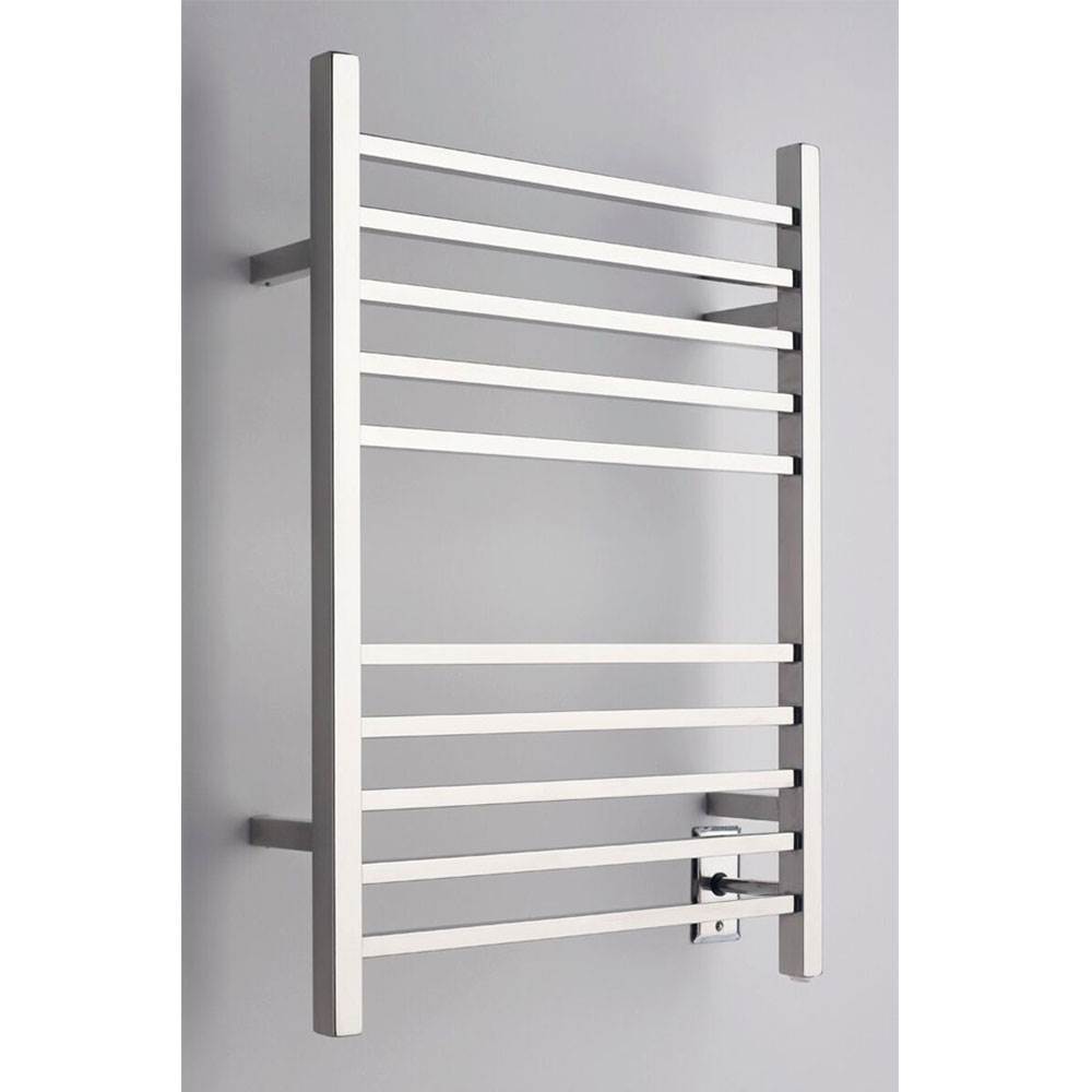 Amba RSWH-B Radiant 10 Bar Hardwired Square Heated Double Towel Warmer, Brushed