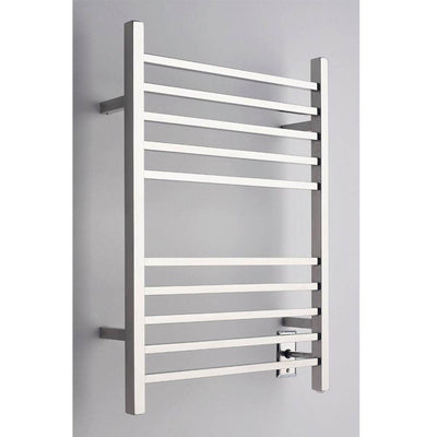 Amba RSWH-B Radiant 10 Bar Hardwired Square Heated Double Towel Warmer, Brushed