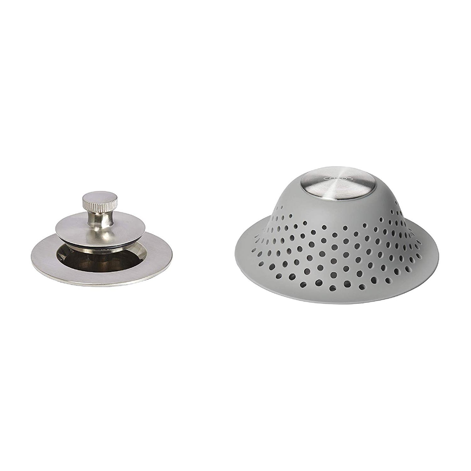 OXO Good Grips Silicone Shower Drain for Pop-Up & Regular Drains, Grey(Open Box)