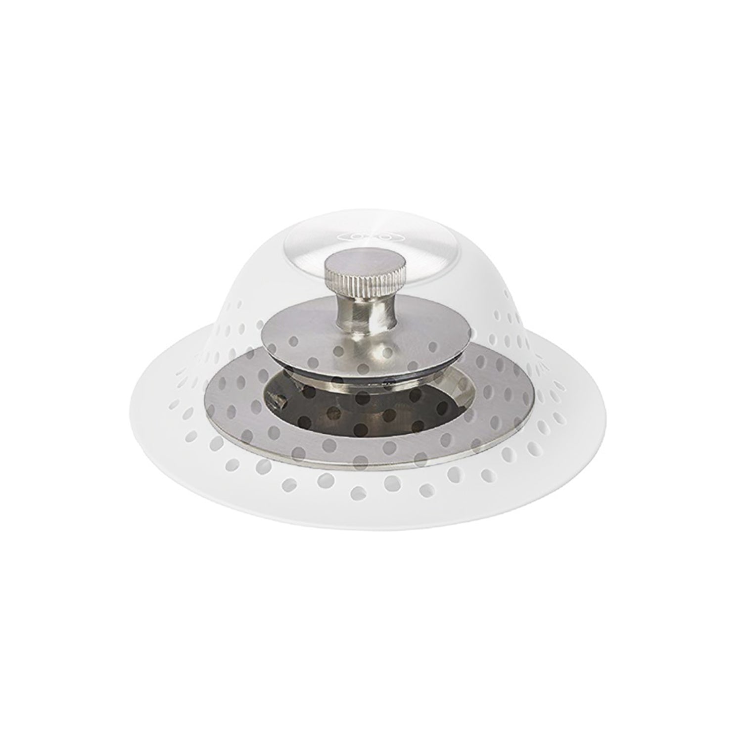 OXO Good Grips Silicone Shower Drain for Pop-Up & Regular Drains, Grey(Open Box)