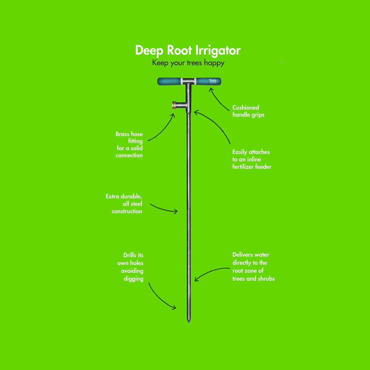 Yard Butler Deep Root Drip Watering Irrigation System Irrigator Tool (Open Box)