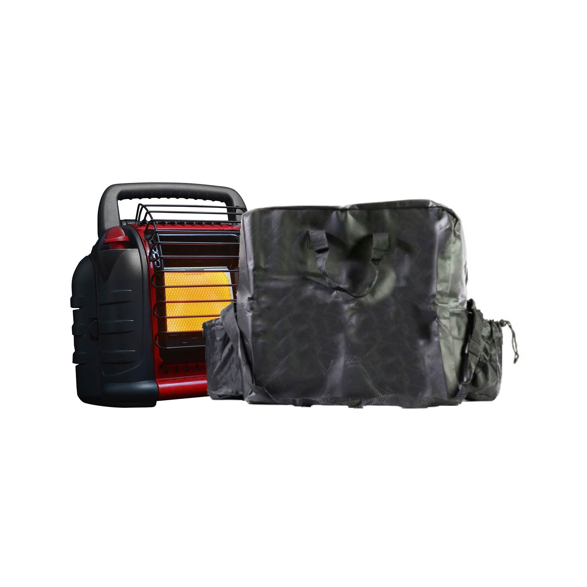 Mr Heater MH12B 12000 BTU Red Hunting Buddy Portable Propane Gas Heater with FanBig Buddy Carry Bag for MH-F232057 and MH-F274800