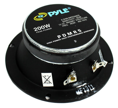 PYLE Pro 5" 200W Car DJ/Home Mid Bass MidRange Speaker Driver Audio (Used)