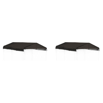 WeatherGuard 5 x 10' Large Outdoor Dog Run Kennel Waterproof Roof Cover (2 Pack)