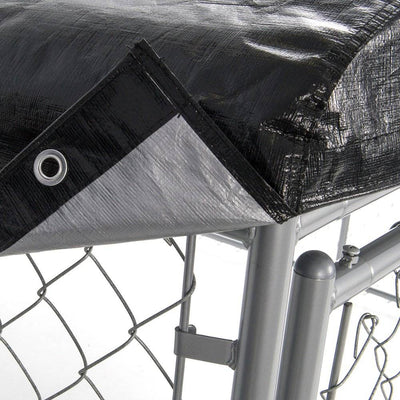 WeatherGuard 5 x 10' Large Outdoor Dog Run Kennel Waterproof Roof Cover (2 Pack)