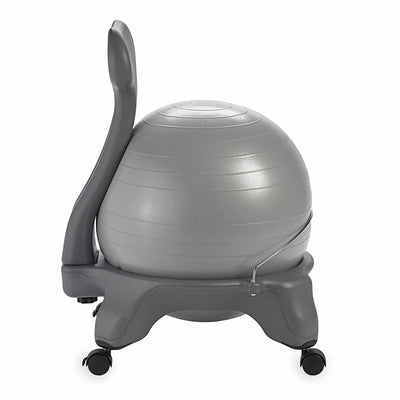 Gaiam Classic Gym Yoga Fitness Balance Ball Office Desk Chair, Gray (For Parts)