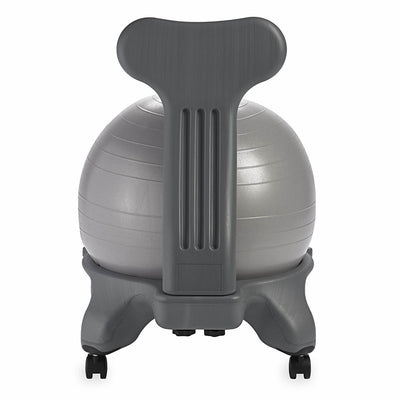 Gaiam Classic Gym Yoga Fitness Balance Ball Office Desk Chair, Gray (For Parts)
