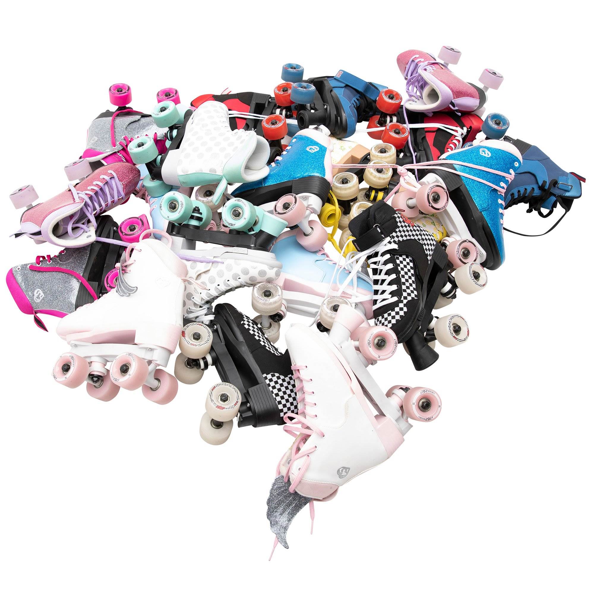 Circle Society Bling Bubble Gum Kids Skates, Sizes 3 to 7 (Open Box)