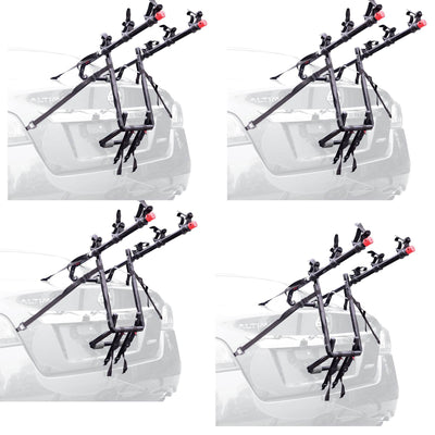 Allen Sports Deluxe 3 Bike Storage Rear Car Trunk Mount Rack Carrier (4 Pack)
