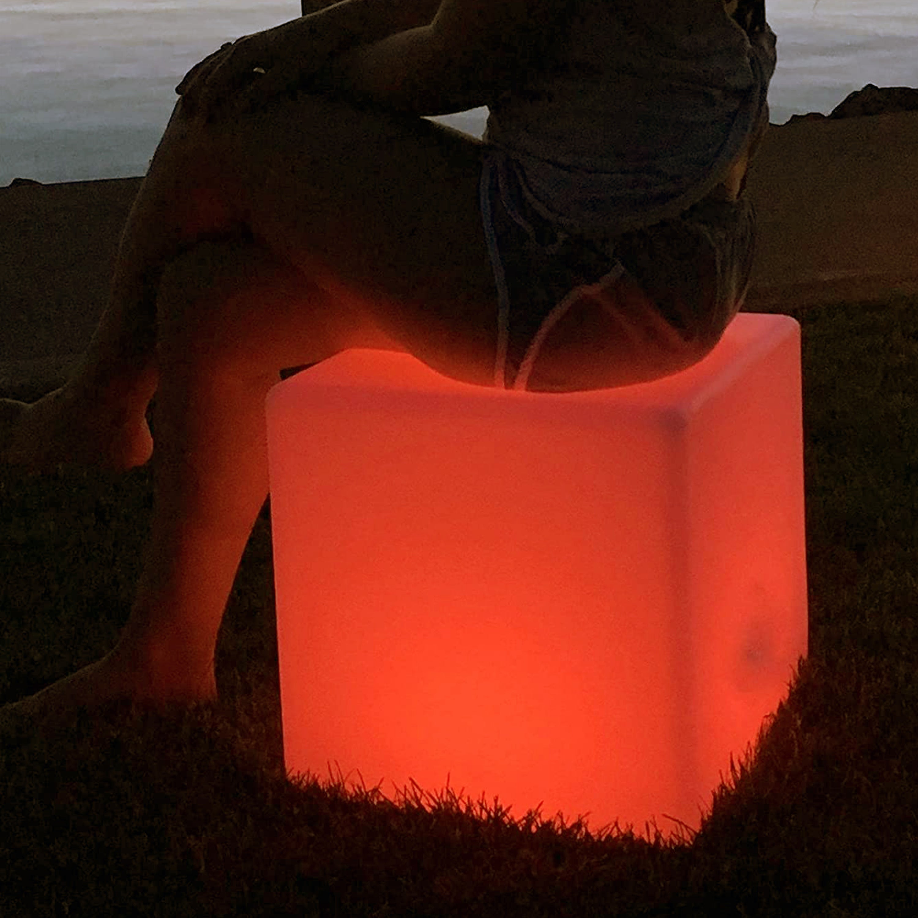 Main Access 16" Weatherproof Color Changing LED Cube Block Seat for Pool or Spa - VMInnovations