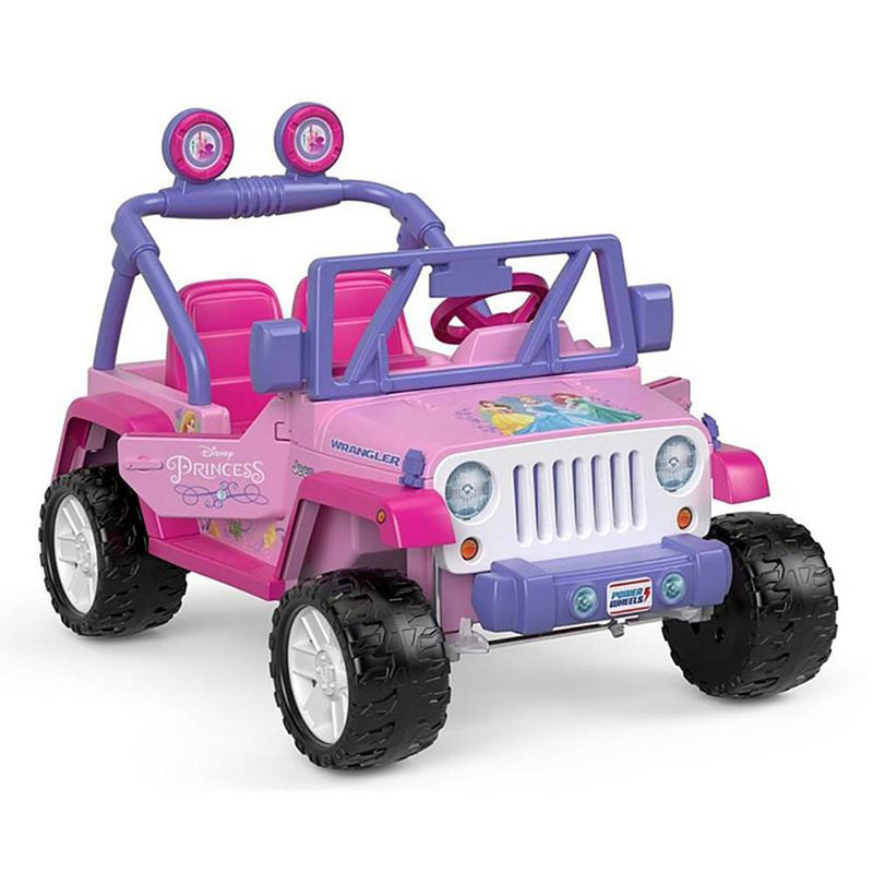 Power Wheels Kids 12 Volt Toy Ride On Disney Princess Jeep Wrangler (For Parts)